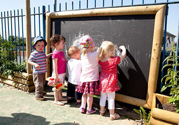 Outdoor Play at Lilliputs Day Nursery in Westhoughton