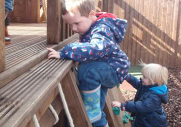 Outdoor Play at Lilliputs Day Nursery in Westhoughton