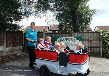 Utilising the local amenities with  Lilliputs Day Nursery in Westhoughton